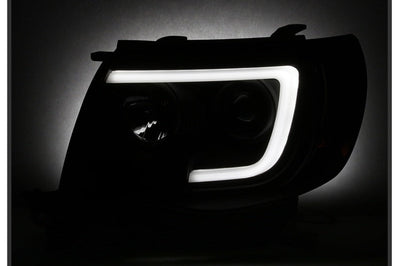 SPYDER Spyder 05-11 Toyota Tacoma Ver 2 Proj Headlights - Light Bar DRL - Black Smoke PRO-YD-TT05V2-LB-BSM - Lights