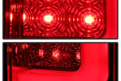 SPYDER Spyder 07-13 GMC Sierra 1500 V2 Light Bar LED Tail Lights - Red Clear (ALT-YD-GS07V2-LBLED-RC)