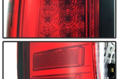 SPYDER Spyder 07-13 GMC Sierra 1500 V2 Light Bar LED Tail Lights - Red Clear (ALT-YD-GS07V2-LBLED-RC)
