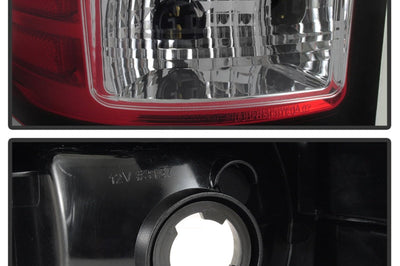 SPYDER Spyder 07-13 GMC Sierra 1500 V2 Light Bar LED Tail Lights - Red Clear (ALT-YD-GS07V2-LBLED-RC)