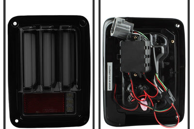 SPYDER Spyder 07-16 Jeep Wrangler Verison 2 Light Bar LED Tail Lights - Smoke (ALT-YD-JWA07V2-LBLED-BSM)