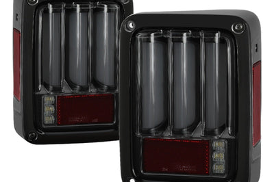 SPYDER Spyder 07-16 Jeep Wrangler Verison 2 Light Bar LED Tail Lights - Smoke (ALT-YD-JWA07V2-LBLED-BSM)