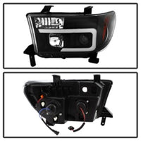 SPYDER Spyder 08-13 Toyota Sequoia Projector Headlights - Light Bar DRL - Black PRO-YD-TTU07V2-LB-BK - Lights