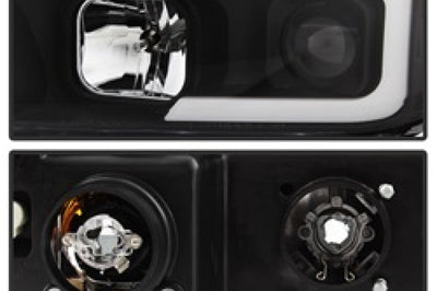 SPYDER Spyder 08-13 Toyota Sequoia Projector Headlights - Light Bar DRL - Black PRO-YD-TTU07V2-LB-BK - Lights