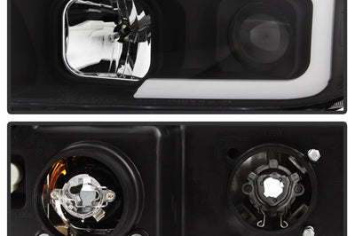 SPYDER Spyder 08-13 Toyota Sequoia Projector Headlights - Light Bar DRL - Black PRO-YD-TTU07V2-LB-BK - Lights