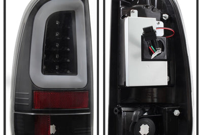 SPYDER Spyder 08-16 Ford Super Duty F-250 V3 Light Bar LED Tail Lights - Black (ALT-YD-FS07V3-LBLED-BK)