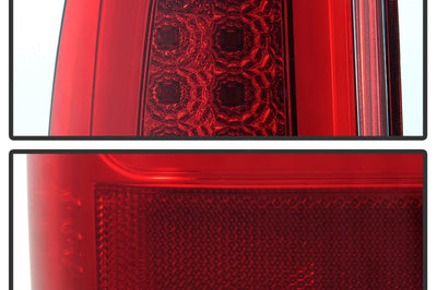 SPYDER Spyder 08-16 Ford Super Duty F-250 V3 Light Bar LED Tail Lights - Red Clear (ALT-YD-FS07V3-LBLED-RC)
