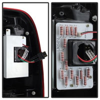 SPYDER Spyder 08-16 Ford Super Duty F-250 V3 Light Bar LED Tail Lights - Red Clear (ALT-YD-FS07V3-LBLED-RC)