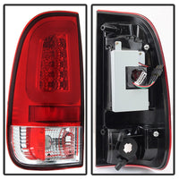 SPYDER Spyder 08-16 Ford Super Duty F-250 V3 Light Bar LED Tail Lights - Red Clear (ALT-YD-FS07V3-LBLED-RC)