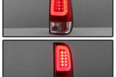 SPYDER Spyder 08-16 Ford Super Duty F-250 V3 Light Bar LED Tail Lights - Red Clear (ALT-YD-FS07V3-LBLED-RC)