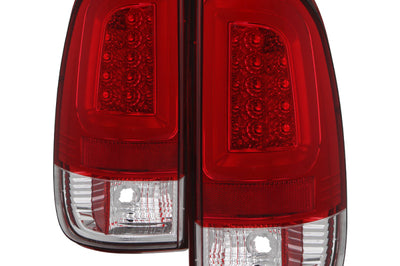 SPYDER Spyder 08-16 Ford Super Duty F-250 V3 Light Bar LED Tail Lights - Red Clear (ALT-YD-FS07V3-LBLED-RC)