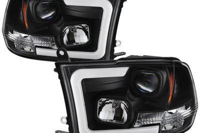 SPYDER Spyder 09-16 Dodge Ram 1500 Version 2 Headlights Light Bar DRL Black PRO-YD-DR09V2-LBDRL-BK - Lights