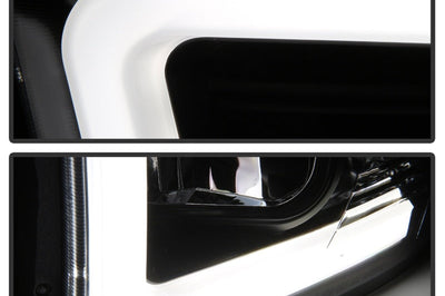 SPYDER Spyder 09-16 Dodge Ram 1500 Version 2 Headlights Light Bar DRL Black PRO-YD-DR09V2-LBDRL-BK - Lights
