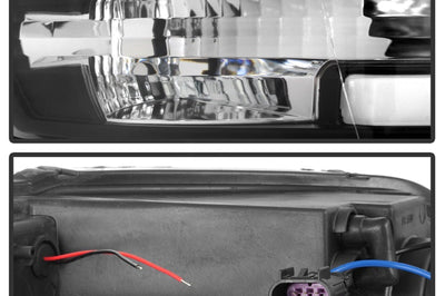 SPYDER Spyder 09-16 Dodge Ram 1500 Version 2 Headlights Light Bar DRL Black PRO-YD-DR09V2-LBDRL-BK - Lights