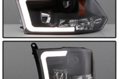 SPYDER Spyder 09-16 Dodge Ram 1500 Version 2 Headlights Light Bar DRL Black PRO-YD-DR09V2-LBDRL-BK - Lights