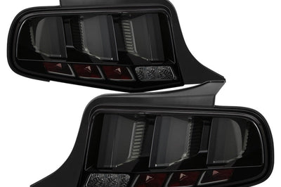 SPYDER Spyder 10-12 Ford Mustang Light Bar Seq Turn Signal LED Tail Lights - Smoke ALT-YD-FM10-LED-SM