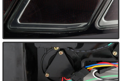 SPYDER Spyder 10-12 Ford Mustang Light Bar Seq Turn Signal LED Tail Lights - Smoke ALT-YD-FM10-LED-SM