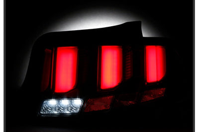 SPYDER Spyder 10-12 Ford Mustang Light Bar Seq Turn Signal LED Tail Lights - Smoke ALT-YD-FM10-LED-SM