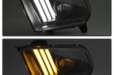 SPYDER Spyder 10-13 Ford Mustang - Halogen - Projector Headlights - LED Signals -Black (PRO-YD-FM2010V2-BK) - Lights
