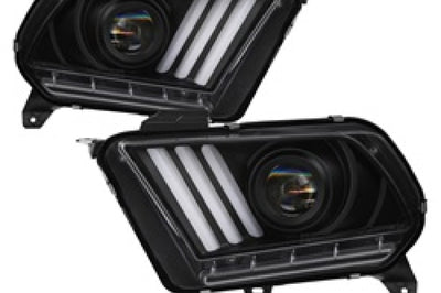 SPYDER Spyder 10-13 Ford Mustang - Halogen - Projector Headlights - LED Signals -Black (PRO-YD-FM2010V2-BK) - Lights