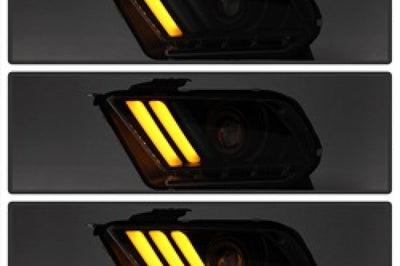 SPYDER Spyder 10-13 Ford Mustang - Halogen - Projector Headlights - LED Signals -Black (PRO-YD-FM2010V2-BK) - Lights