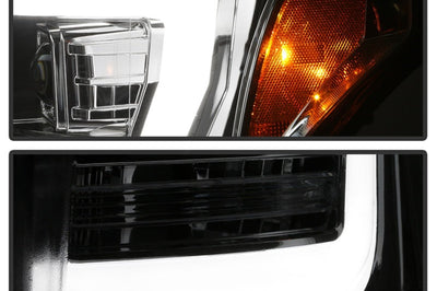 SPYDER Spyder 11-16 Ford F-250/F-350 V2 Projector Headlights - Light Bar DRL - Chrome PRO-YD-FS11V2-LB-C - Lights