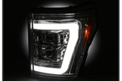 SPYDER Spyder 11-16 Ford F-250/F-350 V2 Projector Headlights - Light Bar DRL - Chrome PRO-YD-FS11V2-LB-C - Lights