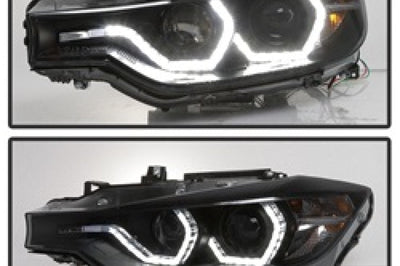 SPYDER Spyder 12-14 BMW F30 3 Series 4DR Projector Headlights - LED DRL - Blk Smoke PRO-YD-BMWF3012-DRL-BSM - Lights
