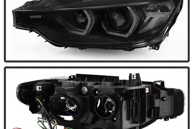 SPYDER Spyder 12-14 BMW F30 3 Series 4DR Projector Headlights - LED DRL - Blk Smoke PRO-YD-BMWF3012-DRL-BSM - Lights