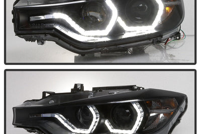 SPYDER Spyder 12-14 BMW F30 3 Series 4DR Projector Headlights - LED DRL - Blk Smoke PRO-YD-BMWF3012-DRL-BSM - Lights
