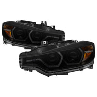 SPYDER Spyder 12-14 BMW F30 3 Series 4DR Projector Headlights - LED DRL - Blk Smoke PRO-YD-BMWF3012-DRL-BSM - Lights