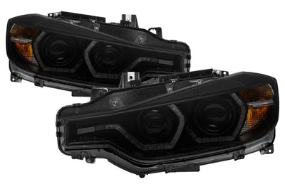 SPYDER Spyder 12-14 BMW F30 3 Series 4DR Projector Headlights - LED DRL - Blk Smoke PRO-YD-BMWF3012-DRL-BSM - Lights