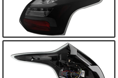 SPYDER Spyder 12-14 Ford Focus 5DR LED Tail Lights - Black Smoke (ALT-YD-FF12-LED-BSM)