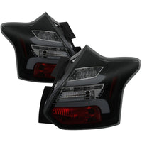 SPYDER Spyder 12-14 Ford Focus 5DR LED Tail Lights - Black Smoke (ALT-YD-FF12-LED-BSM)