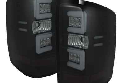 SPYDER Spyder 14-18 Chevy 1500 / 15-19 GMC 3500 Dually / Bar LED Tail Lights Blk Smke ALT-YD-CS14-LBLED-BSM