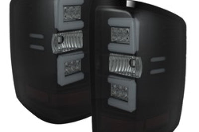 SPYDER Spyder 14-18 Chevy 1500 / 15-19 GMC 3500 Dually / Bar LED Tail Lights Blk Smke ALT-YD-CS14-LBLED-BSM