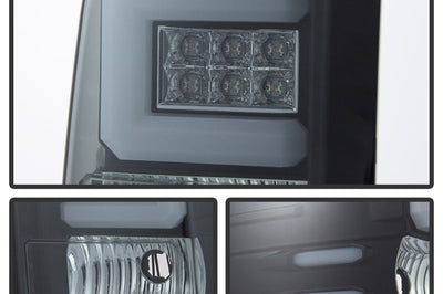 SPYDER Spyder 14-18 Chevy 1500 / 15-19 GMC 3500 Dually / Bar LED Tail Lights Blk Smke ALT-YD-CS14-LBLED-BSM