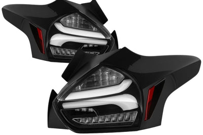 SPYDER Spyder 15-17 Ford Focus Hatchback LED Tail Lights w/Indicator/Reverse - Black (ALT-YD-FF155D-LED-BK)