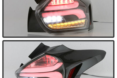 SPYDER Spyder 15-17 Ford Focus Hatchback LED Tail Lights w/Indicator/Reverse - Black (ALT-YD-FF155D-LED-BK)