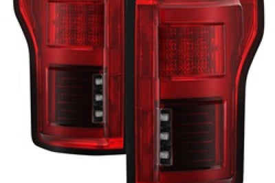 SPYDER Spyder 15-18 Ford F-150 LED Tail Lights (w/Blind Spot) - Red Clear (ALT-YD-FF15015BS-LBLED-RC)