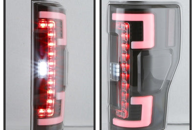 SPYDER Spyder 17-18 Ford F250 (w/Blind Spot Sens./LED Model Only) LED Tail Lights-Blk ALT-YD-FS17BS-LED-BK - Lights