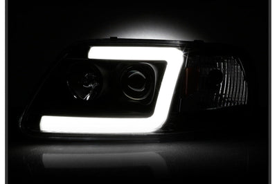 SPYDER Spyder 97-03 Ford F-150 (After 6/1997) Light Bar Projector Headlights - Blk (PRO-YD-FF15097V2-LB-BK) - Lights