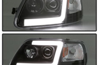 SPYDER Spyder 97-03 Ford F-150 (After 6/1997) Light Bar Projector Headlights - Blk (PRO-YD-FF15097V2-LB-BK) - Lights