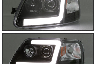 SPYDER Spyder 97-03 Ford F-150 (After 6/1997) Light Bar Projector Headlights - Blk (PRO-YD-FF15097V2-LB-BK) - Lights