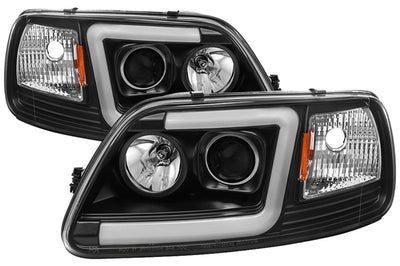 SPYDER Spyder 97-03 Ford F-150 (After 6/1997) Light Bar Projector Headlights - Blk (PRO-YD-FF15097V2-LB-BK) - Lights