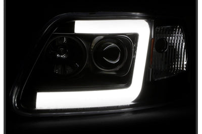 SPYDER Spyder 97-03 Ford F-150 (After 6/1997) Light Bar Projector Headlights - Blk (PRO-YD-FF15097V2-LB-BK) - Lights