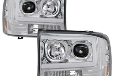 SPYDER Spyder 99-04 Ford F-250 Super Duty Light Bar Projector Headlights - Chrome (PRO-YD-FF25099V2-LB-C) - Lights