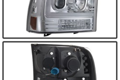 SPYDER Spyder 99-04 Ford F-250 Super Duty Light Bar Projector Headlights - Chrome (PRO-YD-FF25099V2-LB-C) - Lights