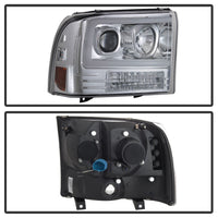 SPYDER Spyder 99-04 Ford F-250 Super Duty Light Bar Projector Headlights - Chrome (PRO-YD-FF25099V2-LB-C) - Lights