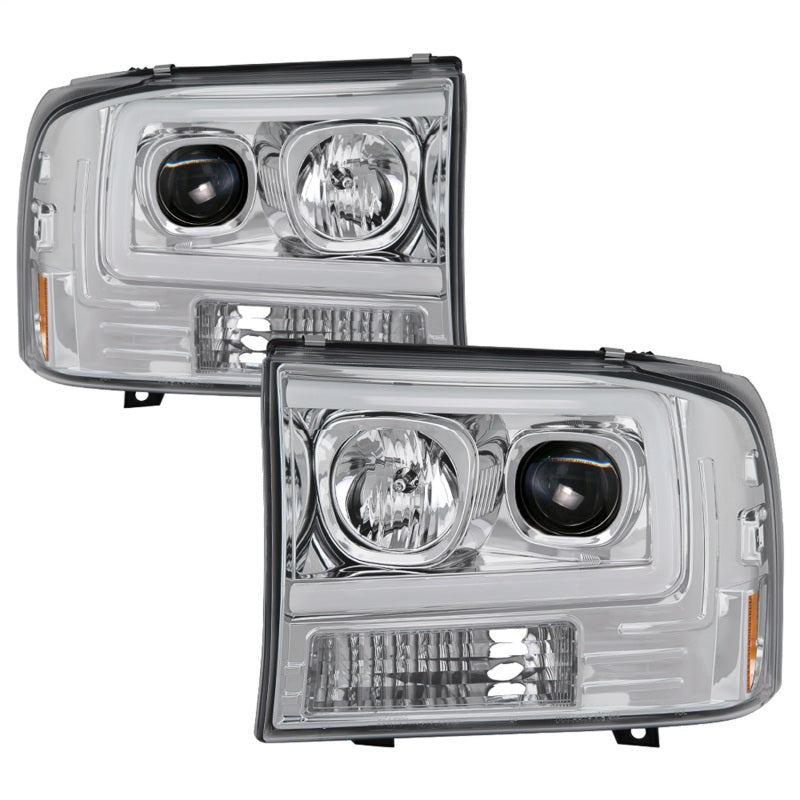 SPYDER Spyder 99-04 Ford F-250 Super Duty Light Bar Projector Headlights - Chrome (PRO-YD-FF25099V2-LB-C) - Lights
